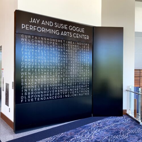Gogue Performing Arts Center at Auburn University Signage & Wayfinding
